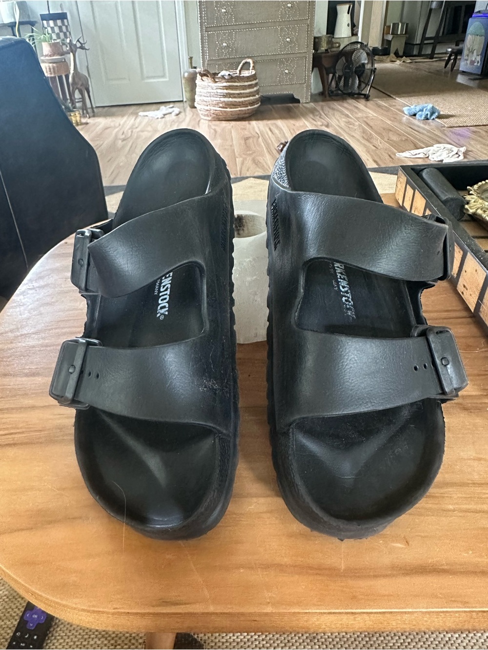 Birkenstock Black Double Strap Slide Sandal size 40 or womans 9-9.5